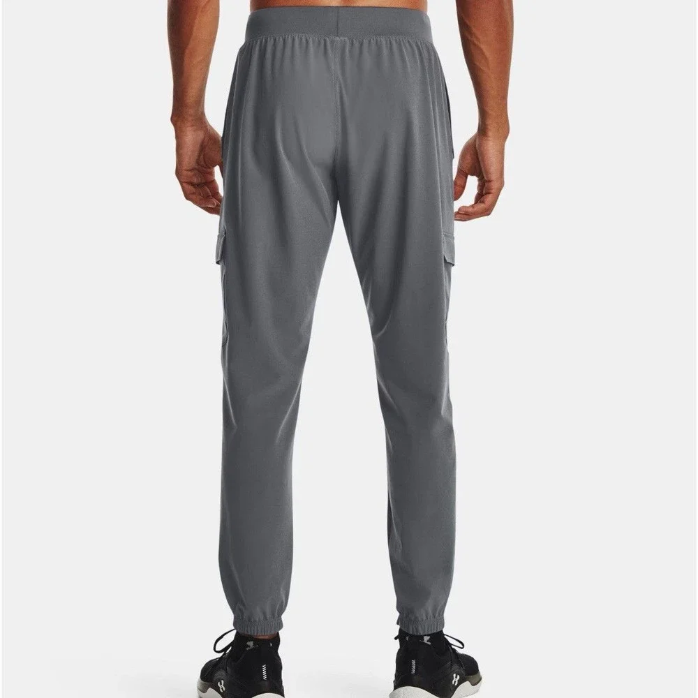 Size L Under Armour Men's UA Stretch Woven Cargo Pants Gray 1380358-012 NEW